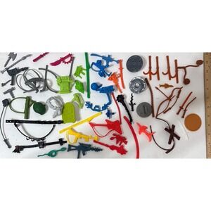 Vtg Ninja Turtle Weapon LOT Belts Swords Knives Guitar Backpack Ax Club Hat TMNT